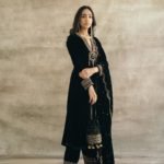 Silk Velvet Mughal Kurta Set (With Dupatta) - RTS