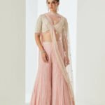 Blush Pink Embellished Drape Sharara Set
