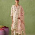 Ivory & Blush Pink Gota Salwar Set
