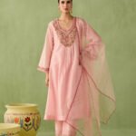 Summer in Kashmir Kurta Set - Blush Pink